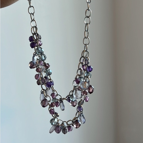 Steinmark necklace with purple crystals for elegant outfit. - Picture 4 of 4